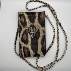 Guess Leopard Crossbody Phone Bag